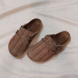 Birkenstock Striped Multi-Color Mules Size 7